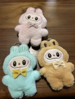 【大人気】ラブブ　ぬいぐるみストラップ　キーホルダー3個セット