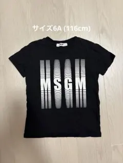 MSGM KIDS ロゴプリント Tシャツ ブラック　６歳サイズ116cmのサムネイル