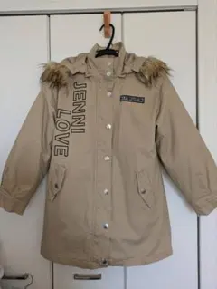 「JENNI LOVE」 ベージュコートと赤黒チェックコートセット150センチ