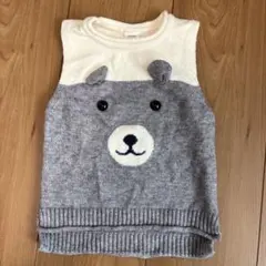 クマの顔デザイン ベビーベスト
