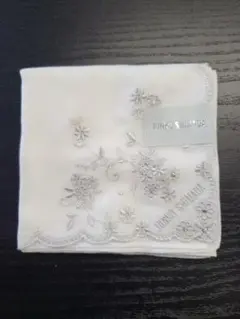 ジュンコシマダ ハンカチ 白 刺繍 フォーマル 結婚式　未使用