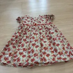 花柄ワンピース レッドリボン付きのサムネイル