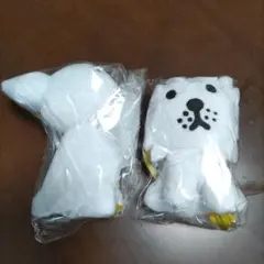 ブルーナアニマル ぬいぐるみマスコット うさぎ＆ライオン ホワイト 白色