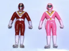 2体セット　戦隊ヒーロー　ファイブマン　ソフビ　フィギュア
