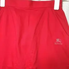 美品Burberrysヴィンテージ刺繍ロゴタイトスカート　レッド