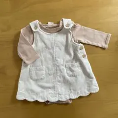 petit main コーデュロイ　ワンピース 70cm