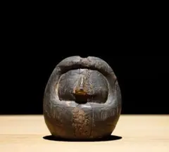 人形 達磨 木彫 オブジェ 置物 インテリア 工芸品 美術品 A2899 - メルカリ