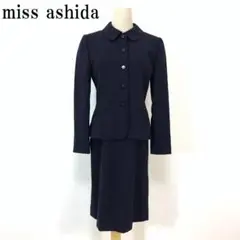 LA6629 ミスアシダ 半袖ワンピースセットアップ ネイビー ウール 7
