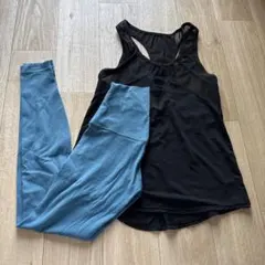 ブラック・ブルー ヨガウェアセット