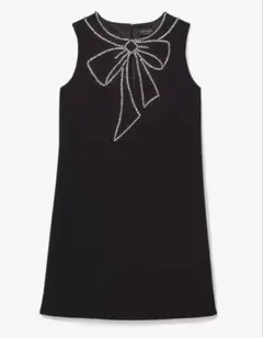 kate spade 黒 ノースリーブミニワンピース