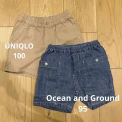 100サイズ相当　ハーフパンツ 2点セット