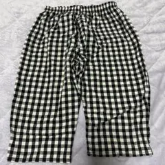黒と白のギンガムチェック ハーフパンツ