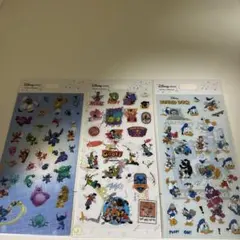 Disneyキャラクター ステッカー 3シートセット