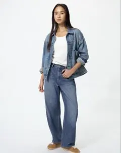 バギーカーブジーンズ 25 67Blue