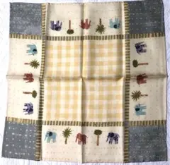 ✨新品✨ジム・トンプソン シルクミニスカーフかわいい 象と植物のデザイン