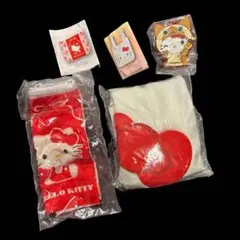 ハローキティ サンリオ ミニトートバッグ エコバッグ　レトロ風ポーチ　ガチャ