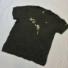 506] USA古着 PUME Tシャツ 半袖 カーキ 迷彩 L プーマ 海外