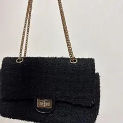 ツイード チェーンショルダーバッグ ブラック CHANEL マトラッセのサムネイル