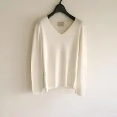 UNITED ARROWS ユナイテッドアローズ　コットンシルクVネック ニット
