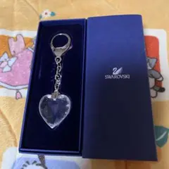 Swarovski ハート型クリスタルキーホルダー