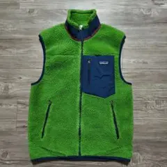 Patagonia レトロX ボアベスト グリーン/ネイビー