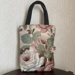 ハンドメイド　ミニバッグ　花柄　バラ柄