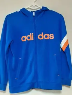 adidas パーカー 青