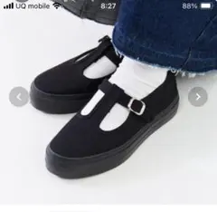 FREAK'S STORE ブラック Tストラップシューズ