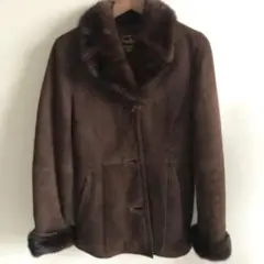 お買い得　新品　革ジャン　皮コート　茶色