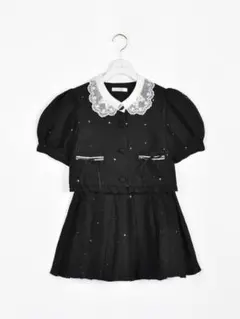 完売品 evelyn ラメツイードセットアップ ホワイト 早﨑すずきガルアワ 