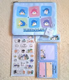 しろたん×はぴだんぶい シール ふせん 付箋 傘チャーム サム くじ ポーチ