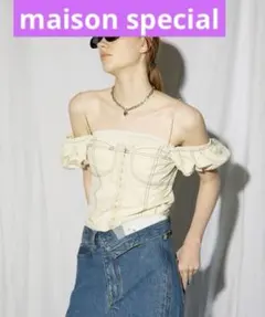 maison special 2WAYスリーブコルセットブラウス パフスリーブ