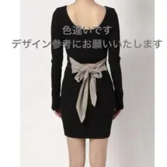 GYDA ジェイダ バックリボンテレコミニワンピース グレー バックオープン