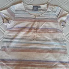 AIGLEエイグル縞模様カットソーSサイズ