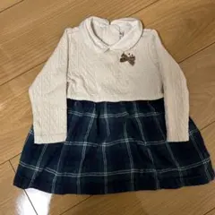 ミキハウス miki house チェック柄 ワンピース 80cm