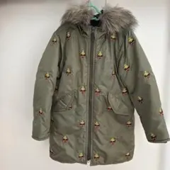 美品　ヒスミニ モッズコート 120cm 総柄 中綿