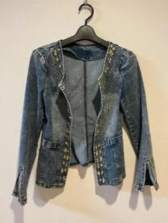 デニムジャケット 七分 ストレッチ素材 Gジャン