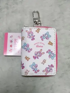 mezzo piano メゾピアノ スマートキーケース シロ チラシ柄
