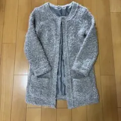 美品 simplicite ノーカラー ジャケット コート プードル