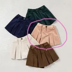 くすみピンク コーデュロイ ショートパンツ スカート スカパン 100cm