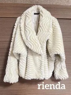 rienda ファー　ボリューム　ショート　ジャケット　コート