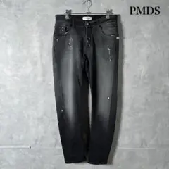 PMDS 32インチ ダメージ加工デニム ブラックデニム スキニー イタリア製 2025年最新】pmds デニムの人気アイテム - メルカリ