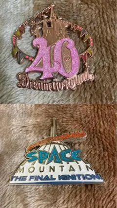 ディズニーランヤード　40周年　スペースマウンテン　セット