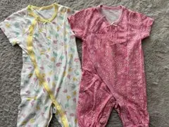 50~60 半袖 ロンパース 女の子 2点セット