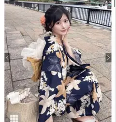 GRL水彩花柄浴衣セット [gi1608]のサムネイル
