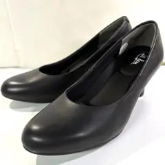 ★希少！本革で幅広(3E)！★【新品】『超柔らか』履き心地！本革パンプス25cm