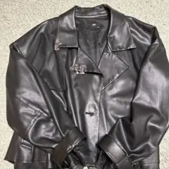 リメイク フェイクレザー ジャケット