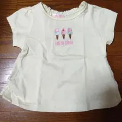mezzo piano アイスクリーム刺繍 Tシャツ