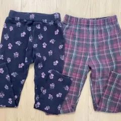 レギンス　スキニーパンツ　長ズボン　花柄　チェック柄　110cm 女の子