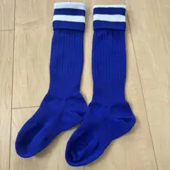 サッカー　フットサル　ソックス　青　キッズ